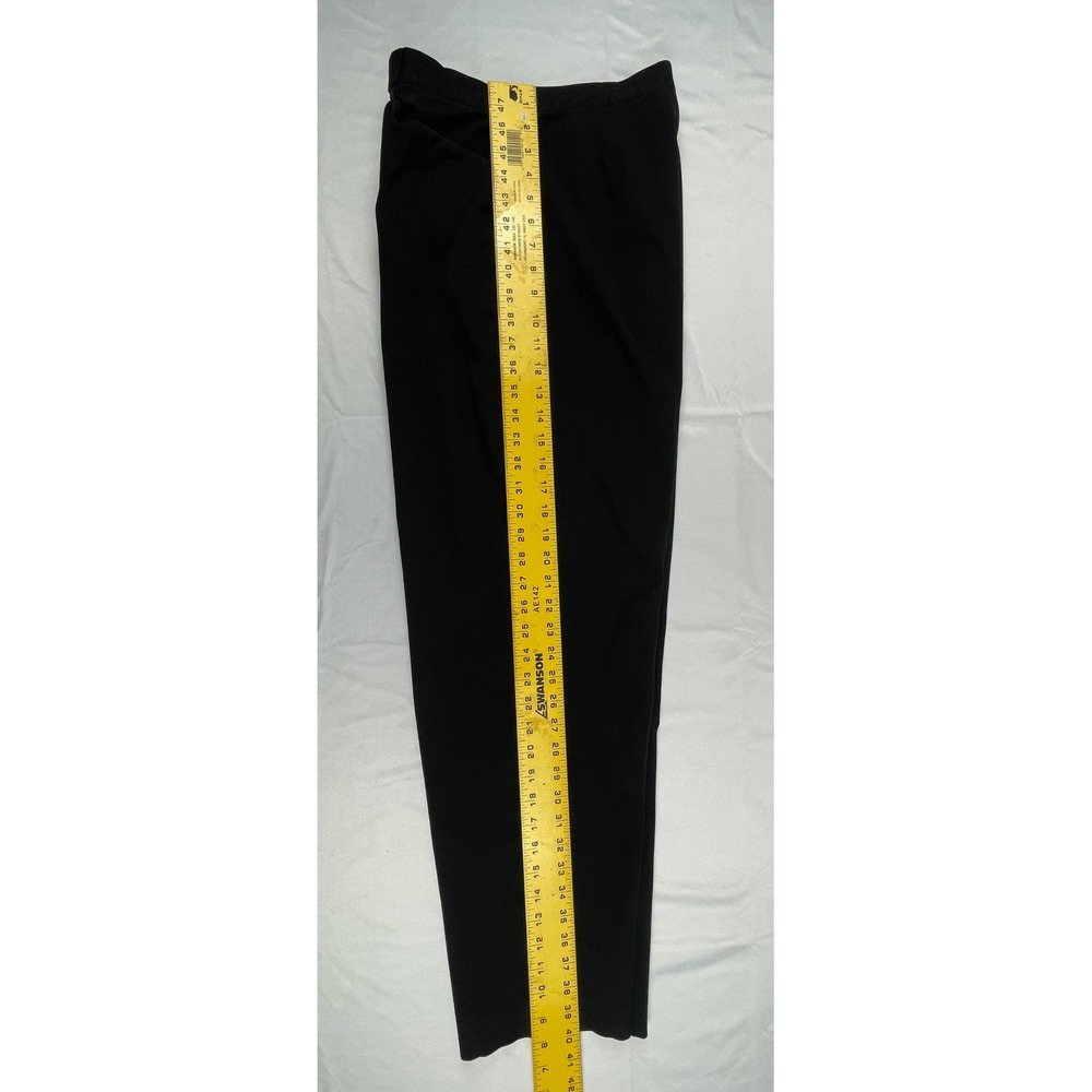 TALBOTS Black High Waisted Straight Leg Trousers with Side Buckle Detail SIZE 14 - Picture 2 of 16
